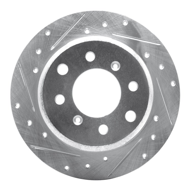 631-16000L Drilled/Slotted Brake Rotor [Silver], 1964-1994 Alfa Romeo, Position: Rear Left