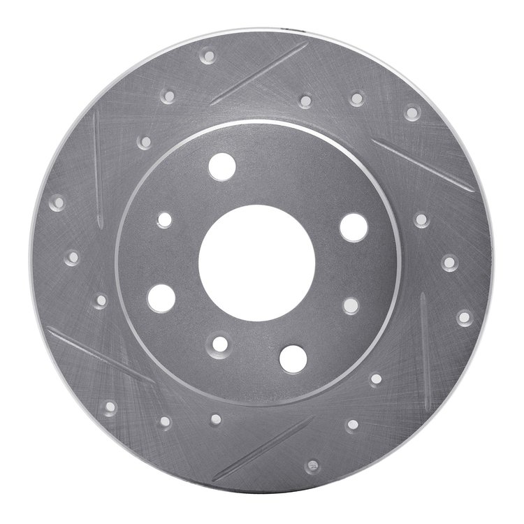 631-19000R Drilled/Slotted Brake Rotor [Silver], 1988-1992 Daihatsu, Position: Front Right