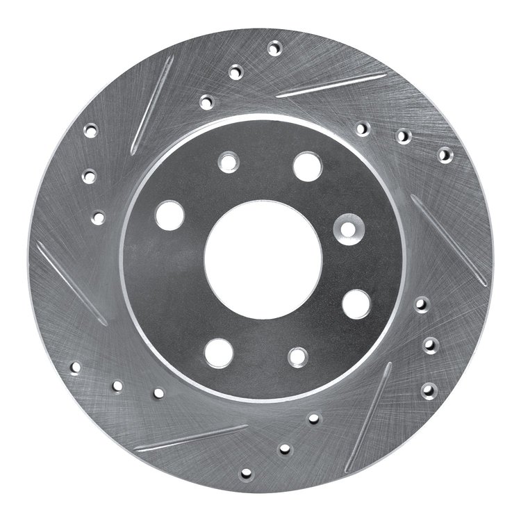 631-19001L Drilled/Slotted Brake Rotor [Silver], 1988-1992 Daihatsu, Position: Front Left