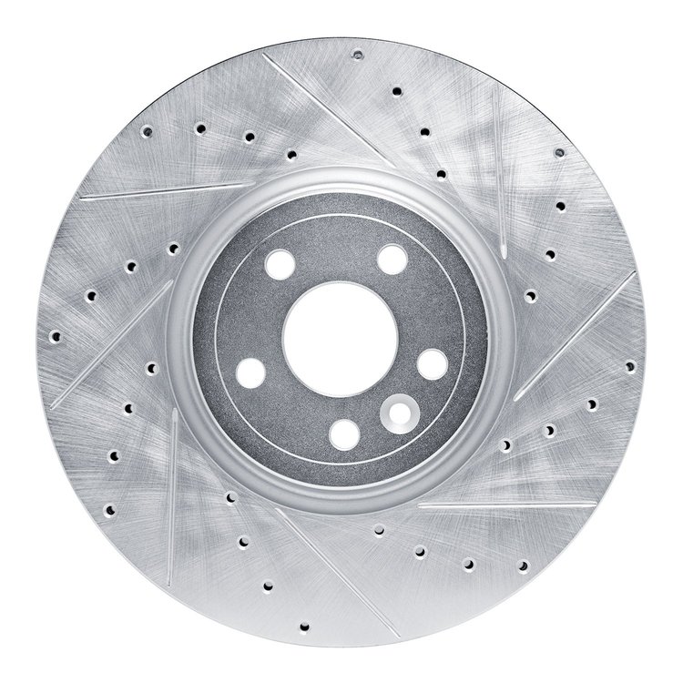 631-20033R Drilled/Slotted Brake Rotor [Silver], 2017-2020 Multiple Makes/Models, Position: Front Right