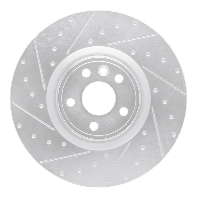 631-20039L Drilled/Slotted Brake Rotor [Silver], 2018-2020 Multiple Makes/Models, Position: Front Left