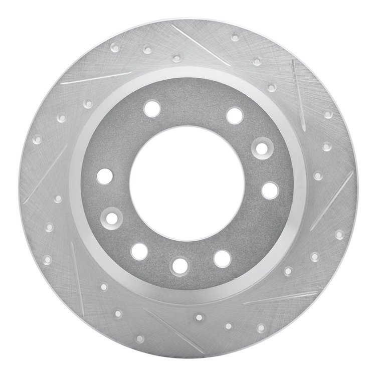 631-21024R Drilled/Slotted Brake Rotor [Silver], 2006-2014 Kia/Hyundai/Genesis, Position: Rear Right