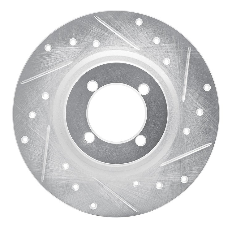 631-31000R Drilled/Slotted Brake Rotor [Silver], 1967-1976 BMW, Position: Front Right