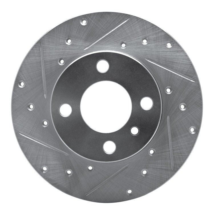 631-31006L Drilled/Slotted Brake Rotor [Silver], 1977-1983 BMW, Position: Front Left