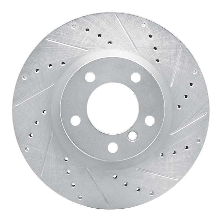 631-31036D Drilled/Slotted Brake Rotor [Silver], 1995-2002 BMW, Position: Left Front
