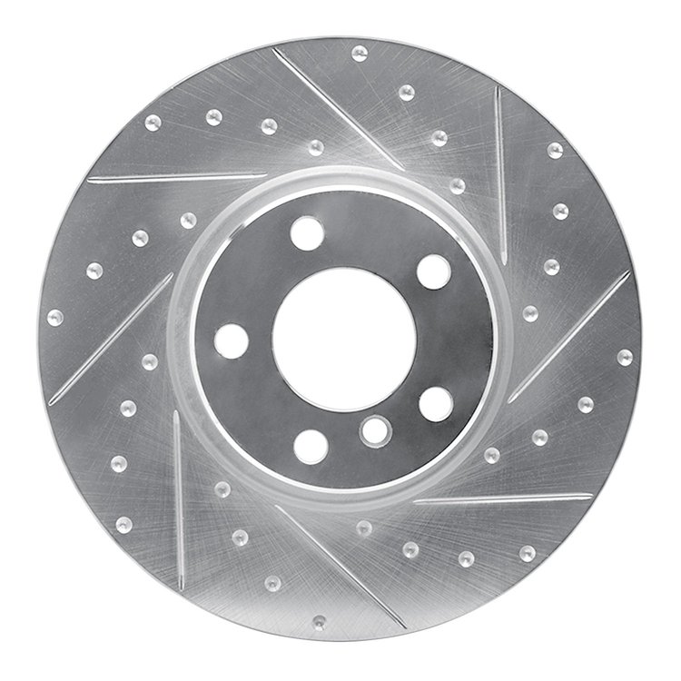 631-31160D Drilled/Slotted Brake Rotor [Silver], 2016-2018 BMW, Position: Left Front