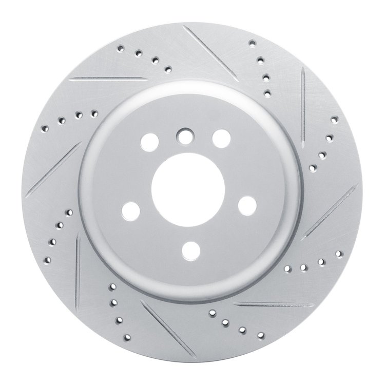 631-31170D Drilled/Slotted Brake Rotor [Silver], Fits Select Multiple Makes/Models, Position: Rear Left