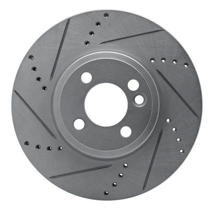 631-32006L Drilled/Slotted Brake Rotor [Silver], 2007-2015 Mini, Position: Front Left