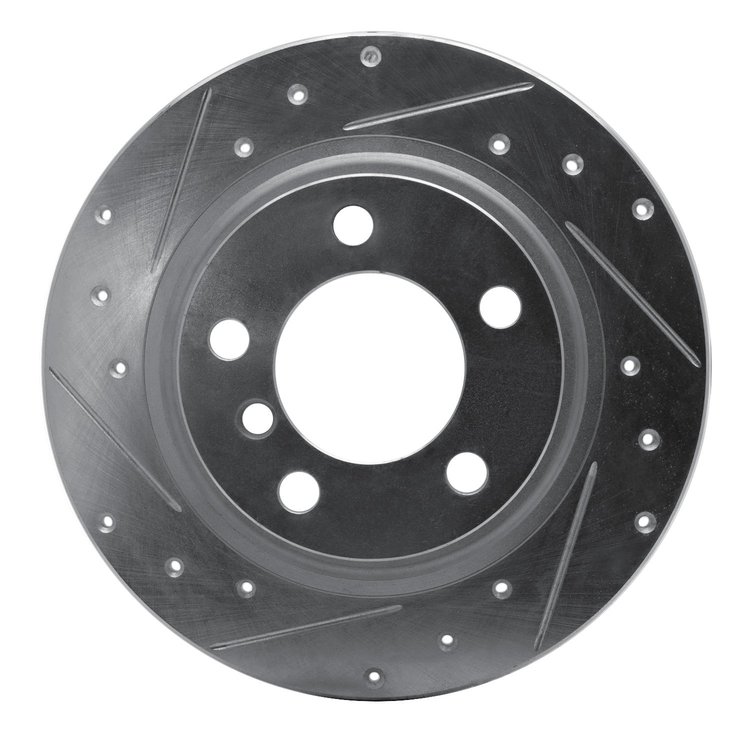 631-32012L Drilled/Slotted Brake Rotor [Silver], 2013-2016 Mini, Position: Rear Left