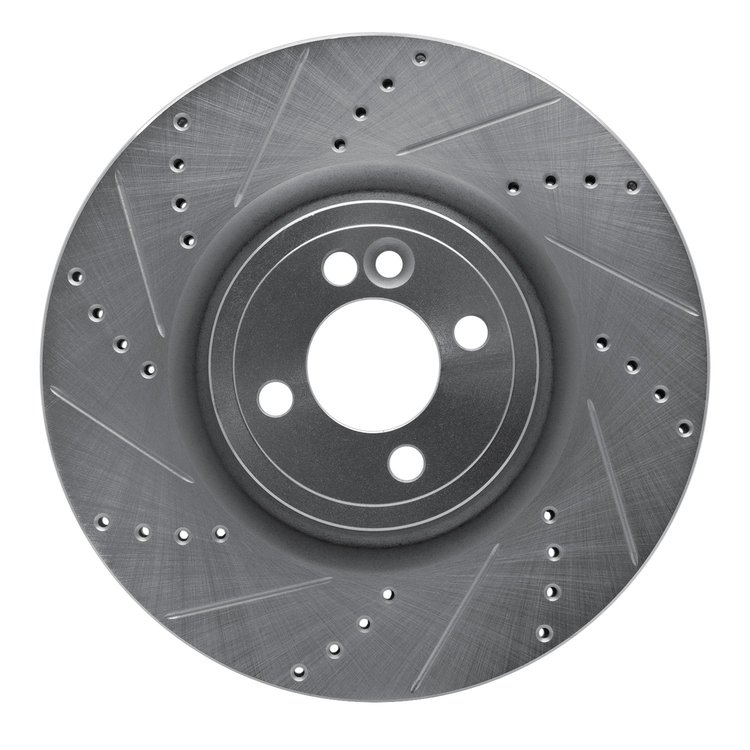 631-32014L Drilled/Slotted Brake Rotor [Silver], 2013-2013 Mini, Position: Front Left