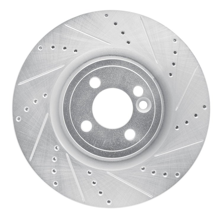631-32014R Drilled/Slotted Brake Rotor [Silver], 2013-2013 Mini, Position: Front Right