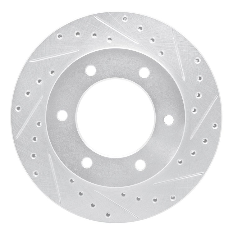 631-37010R Drilled/Slotted Brake Rotor [Silver], 2001-2004 Multiple Makes/Models, Position: Front Right