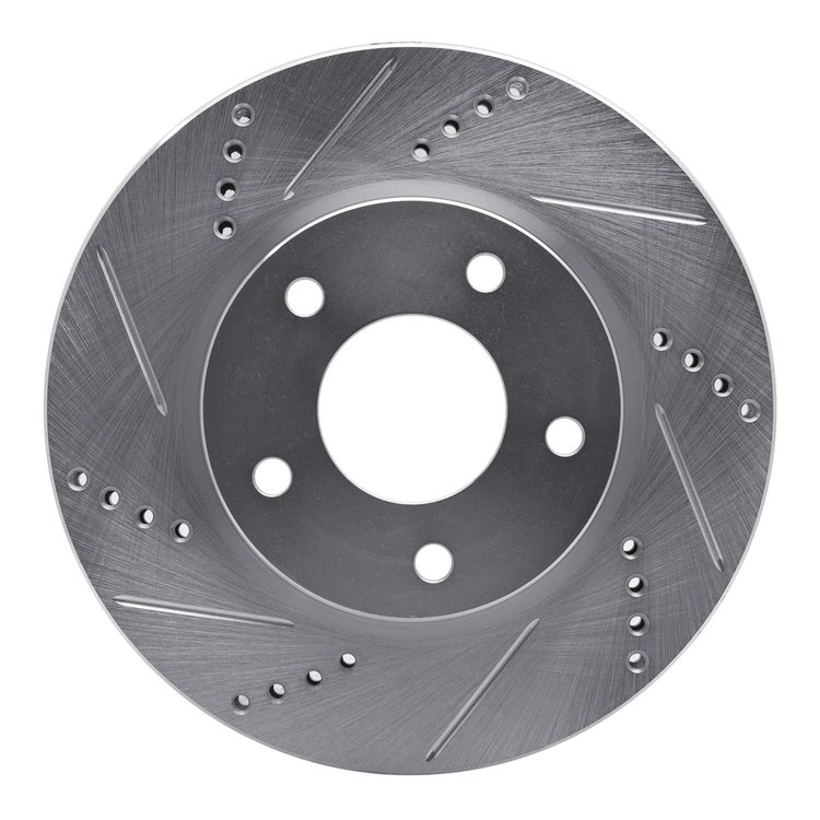 631-40024L Drilled/Slotted Brake Rotor [Silver], 2007-2017 Multiple Makes/Models, Position: Front Left