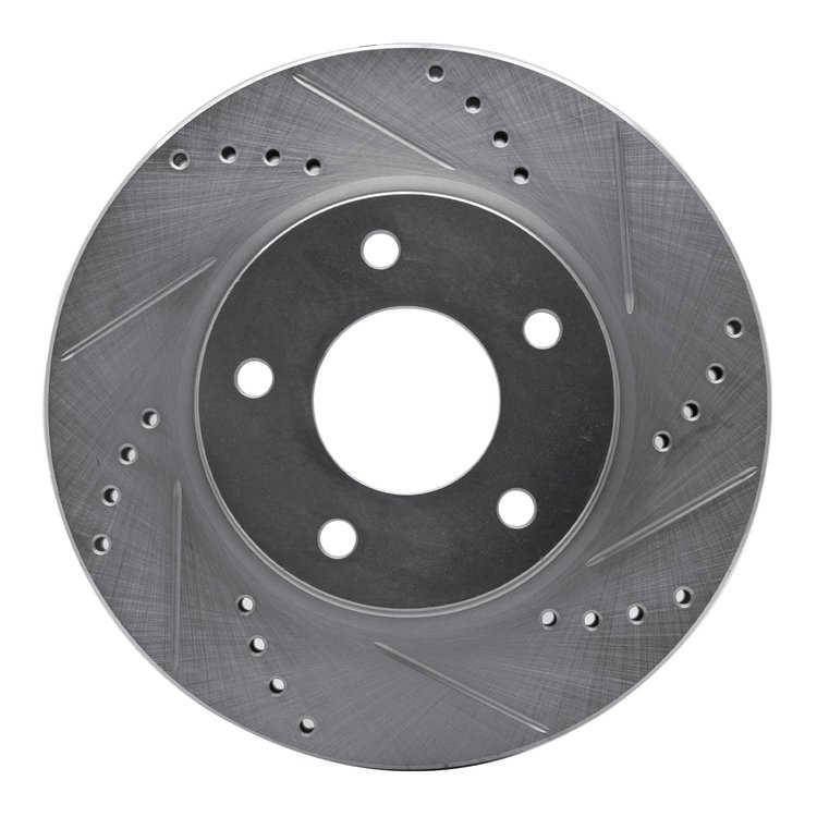 631-40024R Drilled/Slotted Brake Rotor [Silver], 2007-2017 Multiple Makes/Models, Position: Front Right