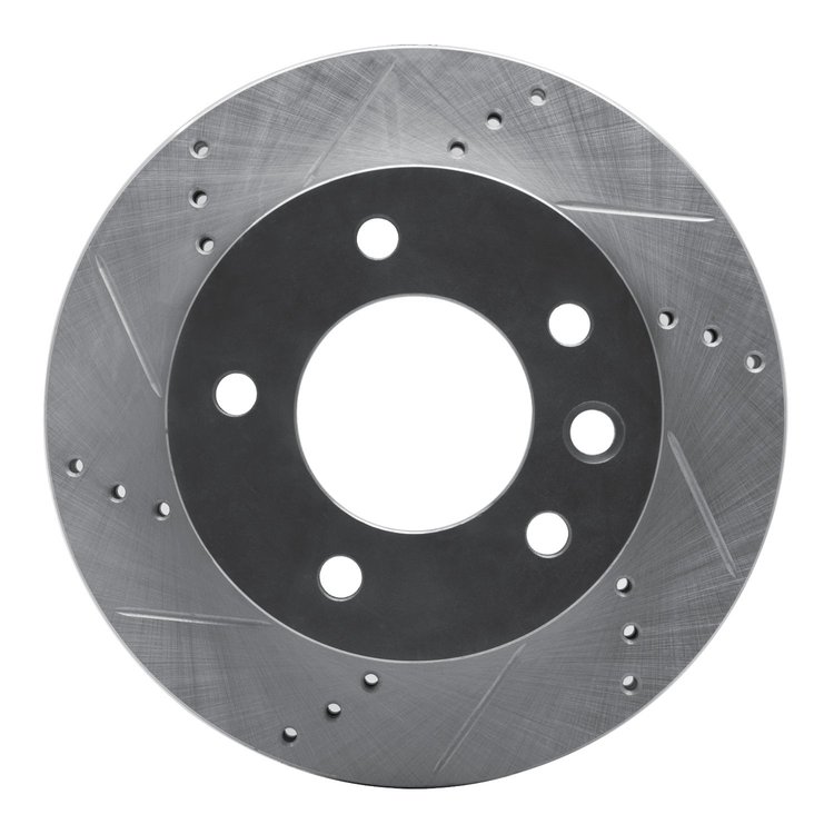 631-40042L Drilled/Slotted Brake Rotor [Silver], 2002-2006 Multiple Makes/Models, Position: Front Left,Fr Left