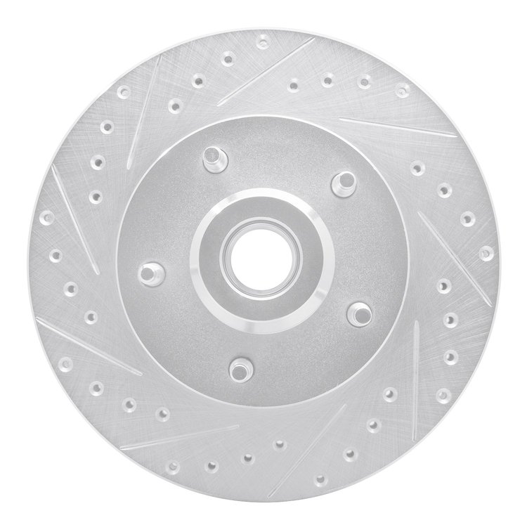 631-40096L Drilled/Slotted Brake Rotor [Silver], 2003-2003 Mopar, Position: Front Left