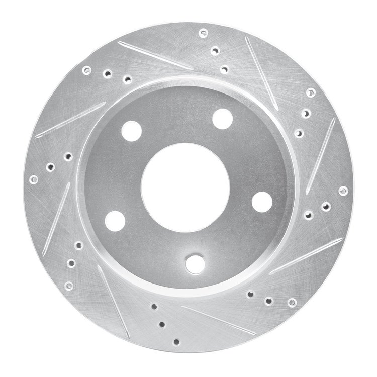 631-40105R Drilled/Slotted Brake Rotor [Silver], 2005-2010 Multiple Makes/Models, Position: Front Right