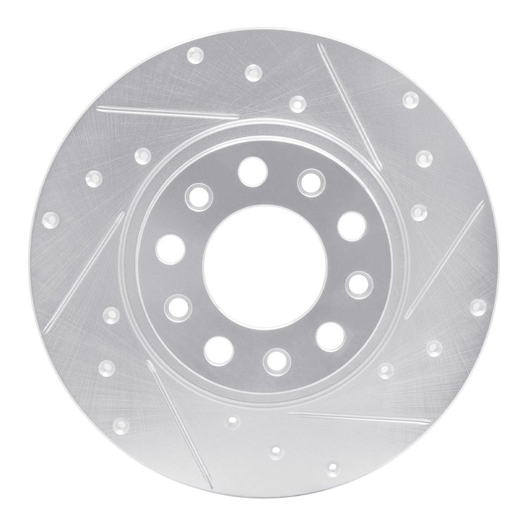 631-42012R Drilled/Slotted Brake Rotor [Silver], Fits Select Mopar, Position: Rear Right