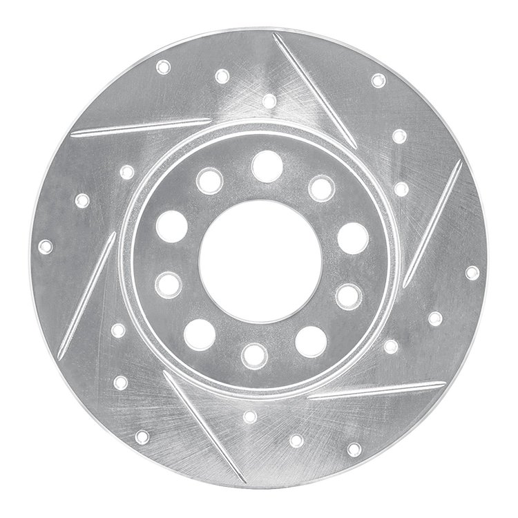 631-42014R Drilled/Slotted Brake Rotor [Silver], Fits Select Mopar, Position: Rear Right