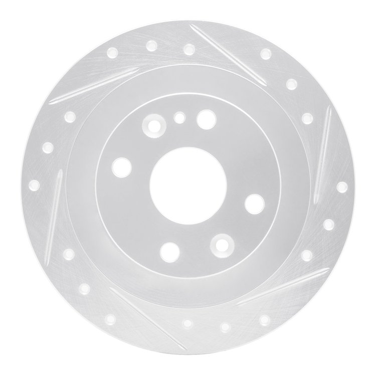 631-43002R Drilled/Slotted Brake Rotor [Silver], 1976-1980 Mopar, Position: Rear Right