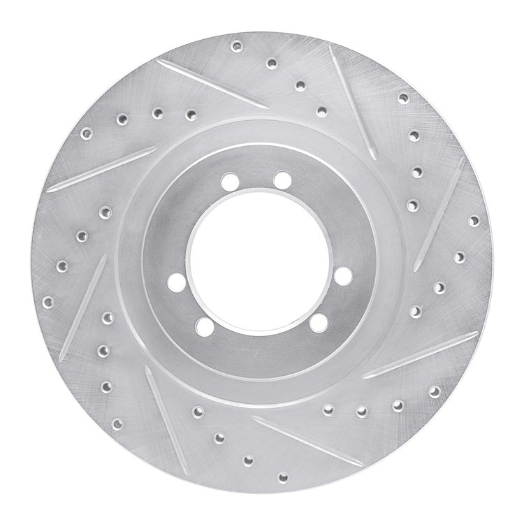 631-44001R Drilled/Slotted Brake Rotor [Silver], 1996-2006 Mopar, Position: Rear Right,Front Right