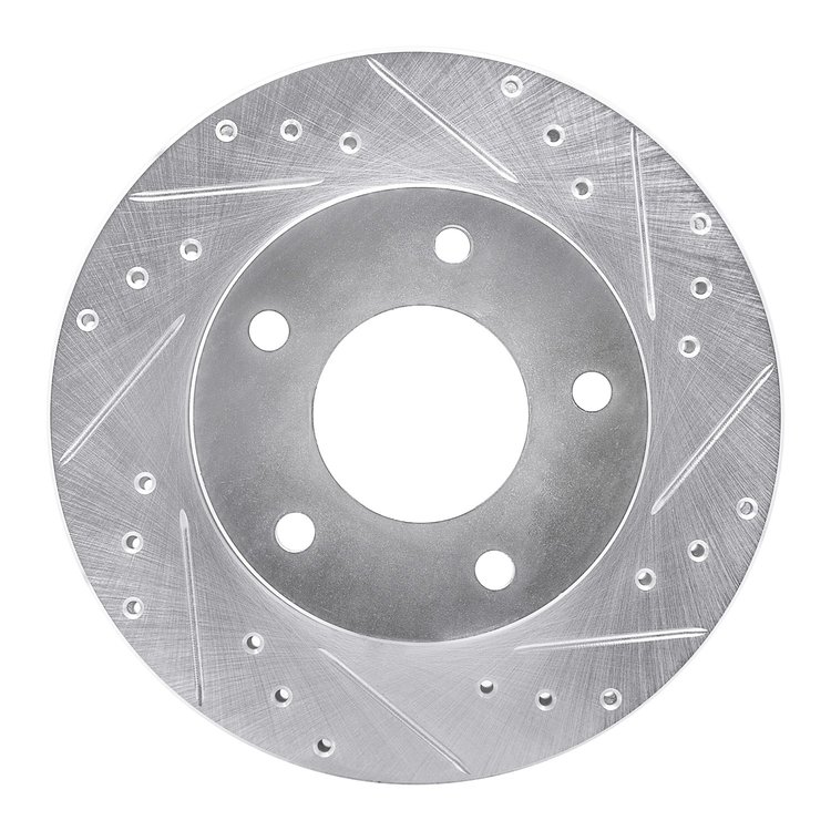 631-45001R Drilled/Slotted Brake Rotor [Silver], 1977-1980 GM, Position: Rear Right