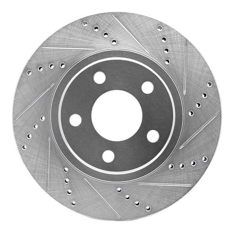 631-45008R Drilled/Slotted Brake Rotor [Silver], 1997-2005 GM, Position: Front Right