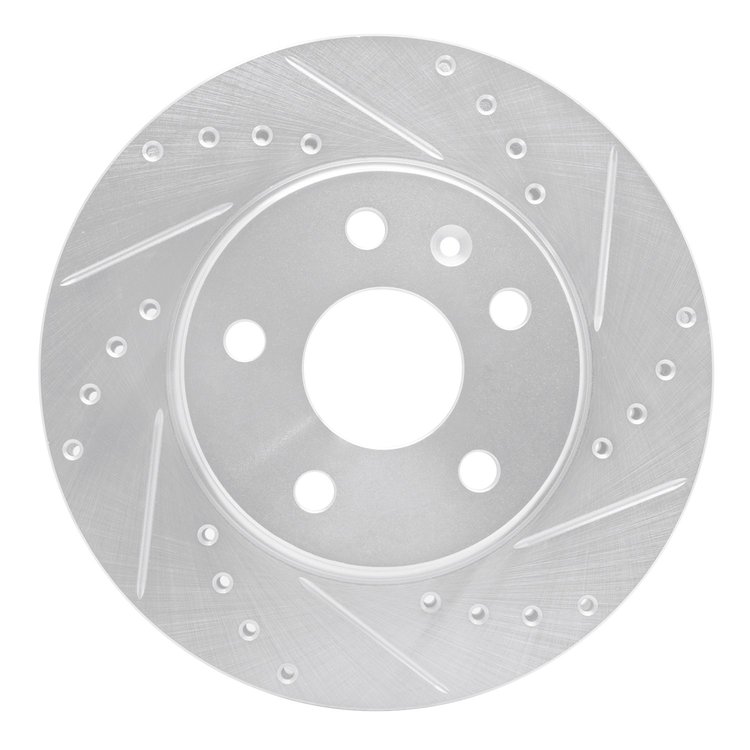 631-45014R Drilled/Slotted Brake Rotor [Silver], 2011-2016 GM, Position: Front Right