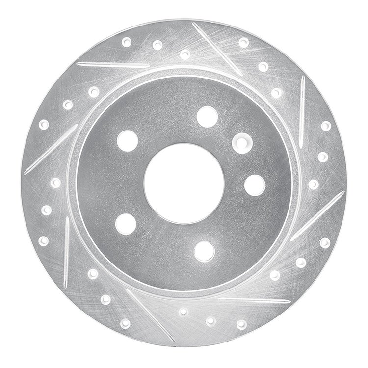 631-45015R Drilled/Slotted Brake Rotor [Silver], 2011-2016 GM, Position: Rear Right