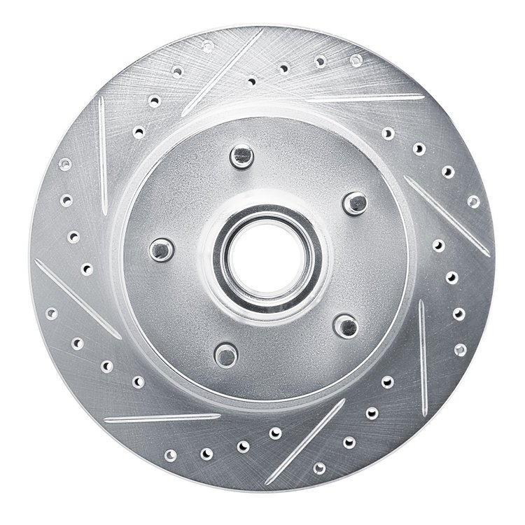 631-46006L Drilled/Slotted Brake Rotor [Silver], 1990-1990 GM, Position: Front Left