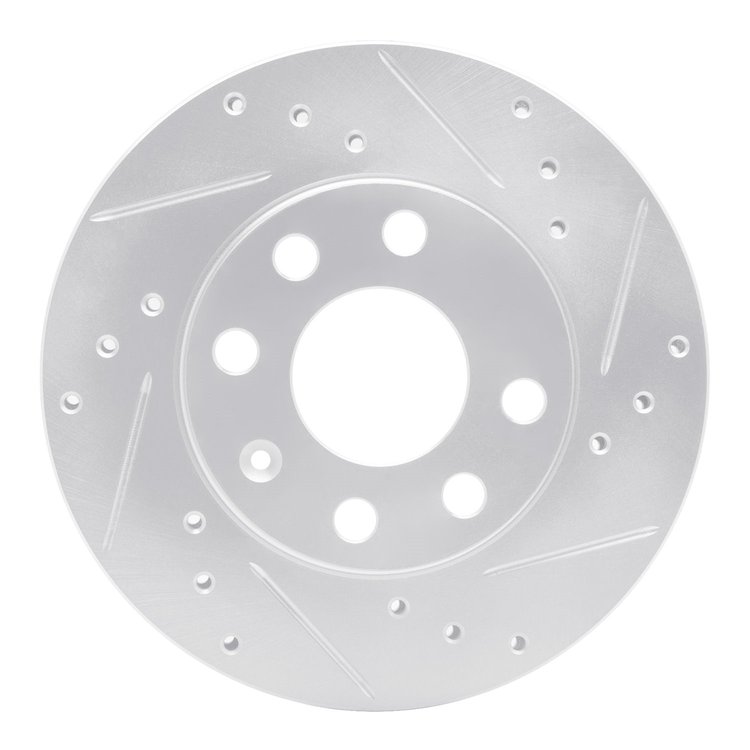 631-47000R Drilled/Slotted Brake Rotor [Silver], 1988-2019 GM, Position: Front Right
