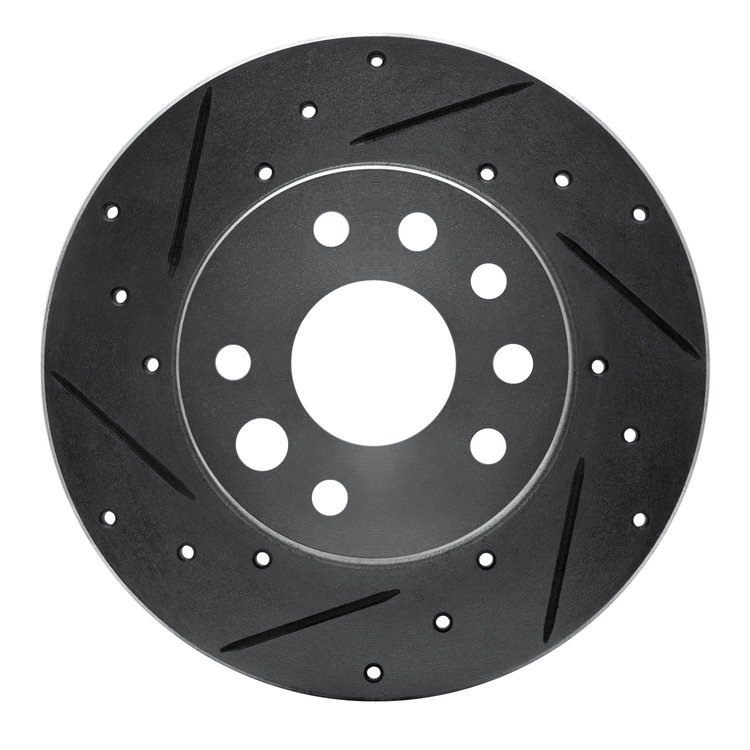 631-47017L Drilled/Slotted Brake Rotor [Silver], 1982-1982 GM, Position: Front Left