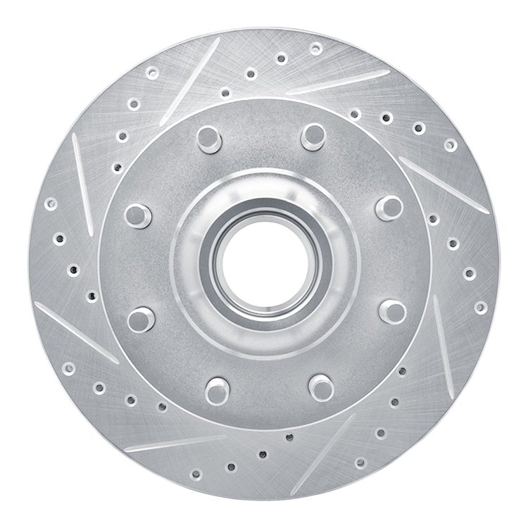 631-48002L Drilled/Slotted Brake Rotor [Silver], 1974-2006 Multiple Makes/Models, Position: Front Left,Fr Left