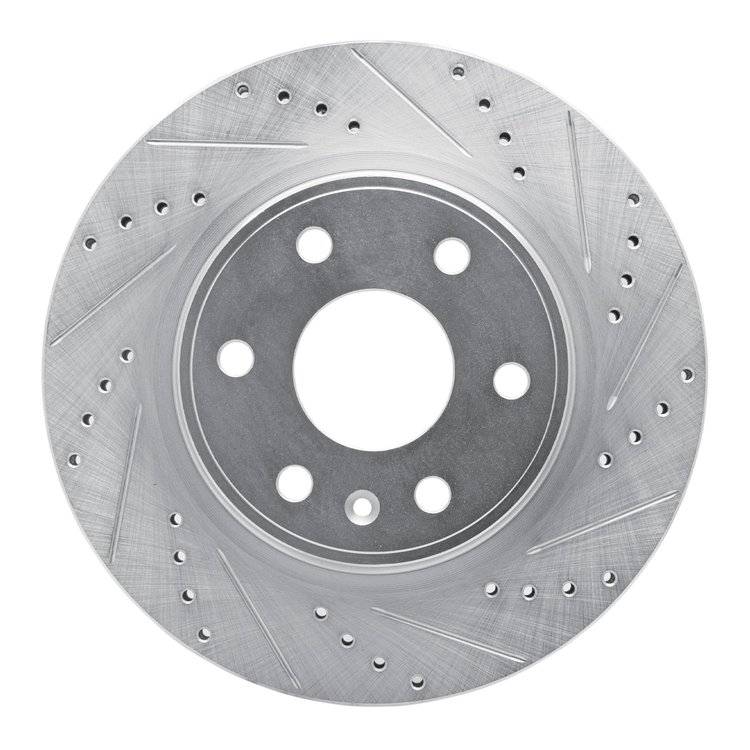631-48054R Drilled/Slotted Brake Rotor [Silver], 2007-2017 GM, Position: Front Right