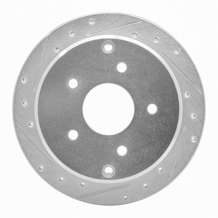 631-52014L Drilled/Slotted Brake Rotor [Silver], 2004-2004 GM, Position: Rear Left