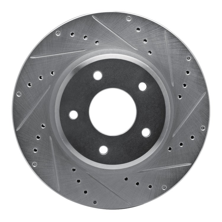 631-52016R Drilled/Slotted Brake Rotor [Silver], 2005-2006 GM, Position: Front Right