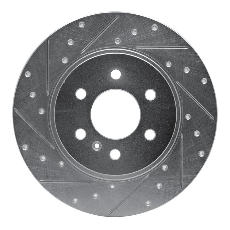 631-52029L Drilled/Slotted Brake Rotor [Silver], 2006-2006 GM, Position: Rear Left
