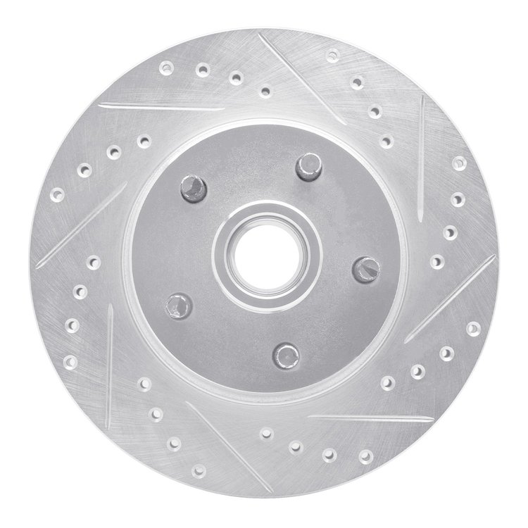 631-54006R Drilled/Slotted Brake Rotor [Silver], 1968-1970 Ford/Lincoln/Mercury/Mazda, Position: Front Right
