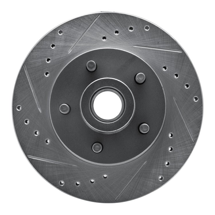 631-54013L Drilled/Slotted Brake Rotor [Silver], 1974-1979 Ford/Lincoln/Mercury/Mazda, Position: Front Left