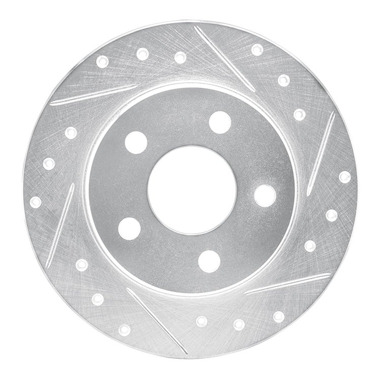 631-54032R Drilled/Slotted Brake Rotor [Silver], 1993-2005 Ford/Lincoln/Mercury/Mazda, Position: Rear Right