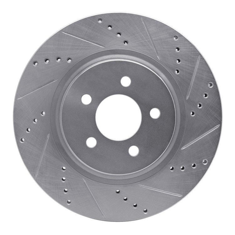 631-54036R Drilled/Slotted Brake Rotor [Silver], 1994-2004 Ford/Lincoln/Mercury/Mazda, Position: Front Right