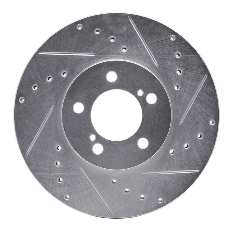 631-54038R Drilled/Slotted Brake Rotor [Silver], 1993-2007 Ford/Lincoln/Mercury/Mazda, Position: Front Right