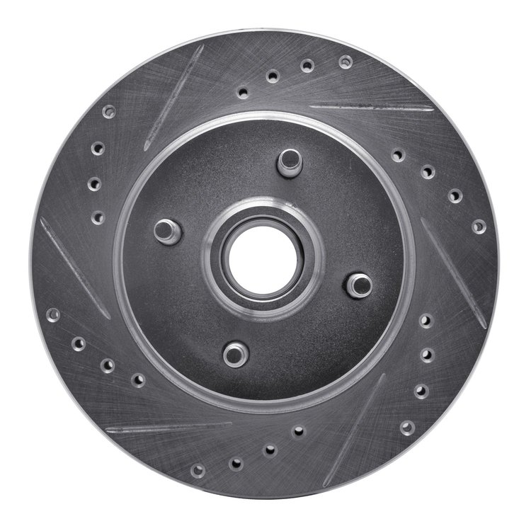 631-54041L Drilled/Slotted Brake Rotor [Silver], 1993-1993 Ford/Lincoln/Mercury/Mazda, Position: Front Left