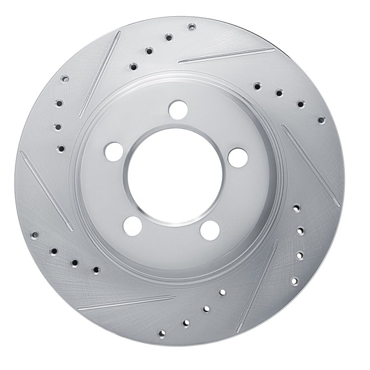 631-54042L Drilled/Slotted Brake Rotor [Silver], 1967-1967 Ford/Lincoln/Mercury/Mazda, Position: Front Left