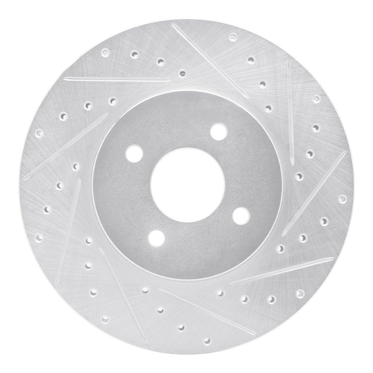 631-54050R Drilled/Slotted Brake Rotor [Silver], 2002-2004 Ford/Lincoln/Mercury/Mazda, Position: Front Right