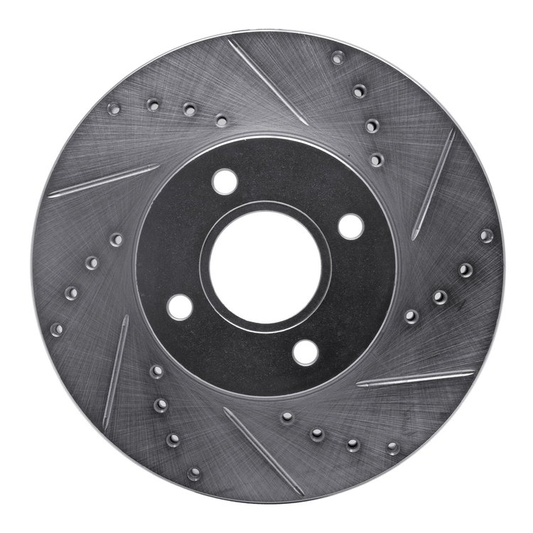 631-54053R Drilled/Slotted Brake Rotor [Silver], 2005-2012 Ford/Lincoln/Mercury/Mazda, Position: Front Right