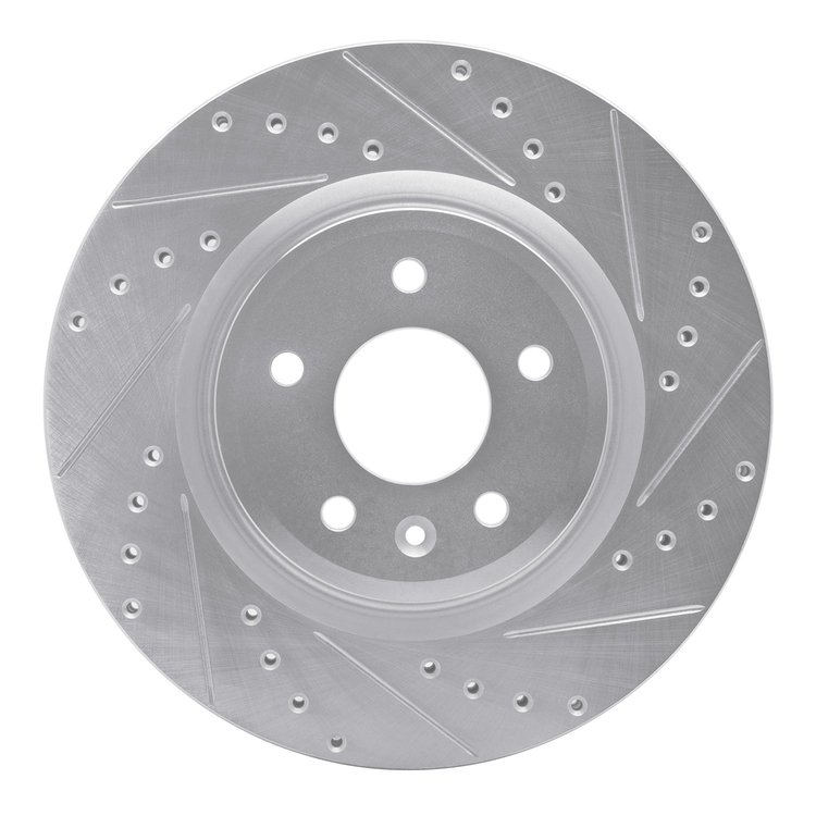 631-54062R Drilled/Slotted Brake Rotor [Silver], 2009-2010 Ford/Lincoln/Mercury/Mazda, Position: Front Right