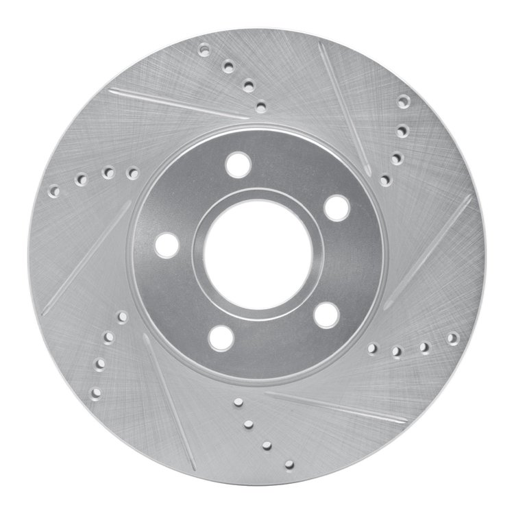 631-54067R Drilled/Slotted Brake Rotor [Silver], 2012-2018 Multiple Makes/Models, Position: Front Right