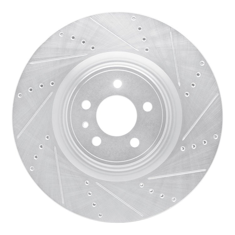 631-54071R Drilled/Slotted Brake Rotor [Silver], 2013-2014 Ford/Lincoln/Mercury/Mazda, Position: Front Right