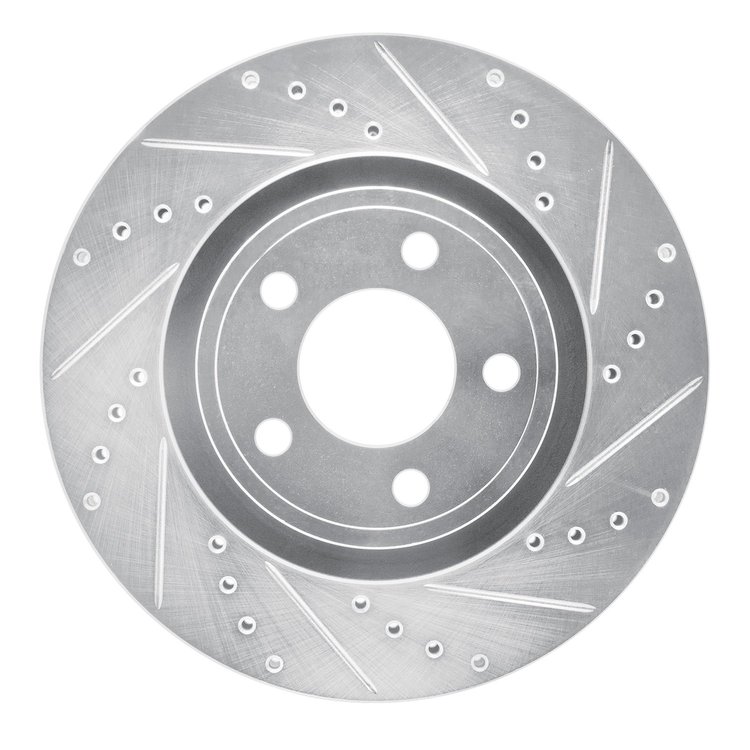 631-54077R Drilled/Slotted Brake Rotor [Silver], 2015-2020 Ford/Lincoln/Mercury/Mazda, Position: Front Right